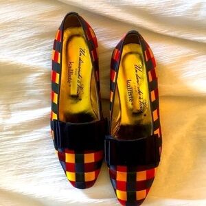 KALLISTE basket weave colorful flat shoes. P/A985/12